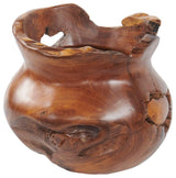 Cowak Teak Wood Vase, Natural