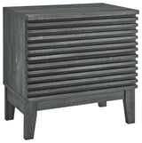 Render Two-Drawer Nightstand, Charcoal