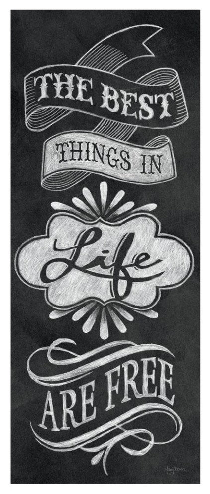 "The Best Things in Life" Digital Paper Print by Mary Urban, 26"x62"