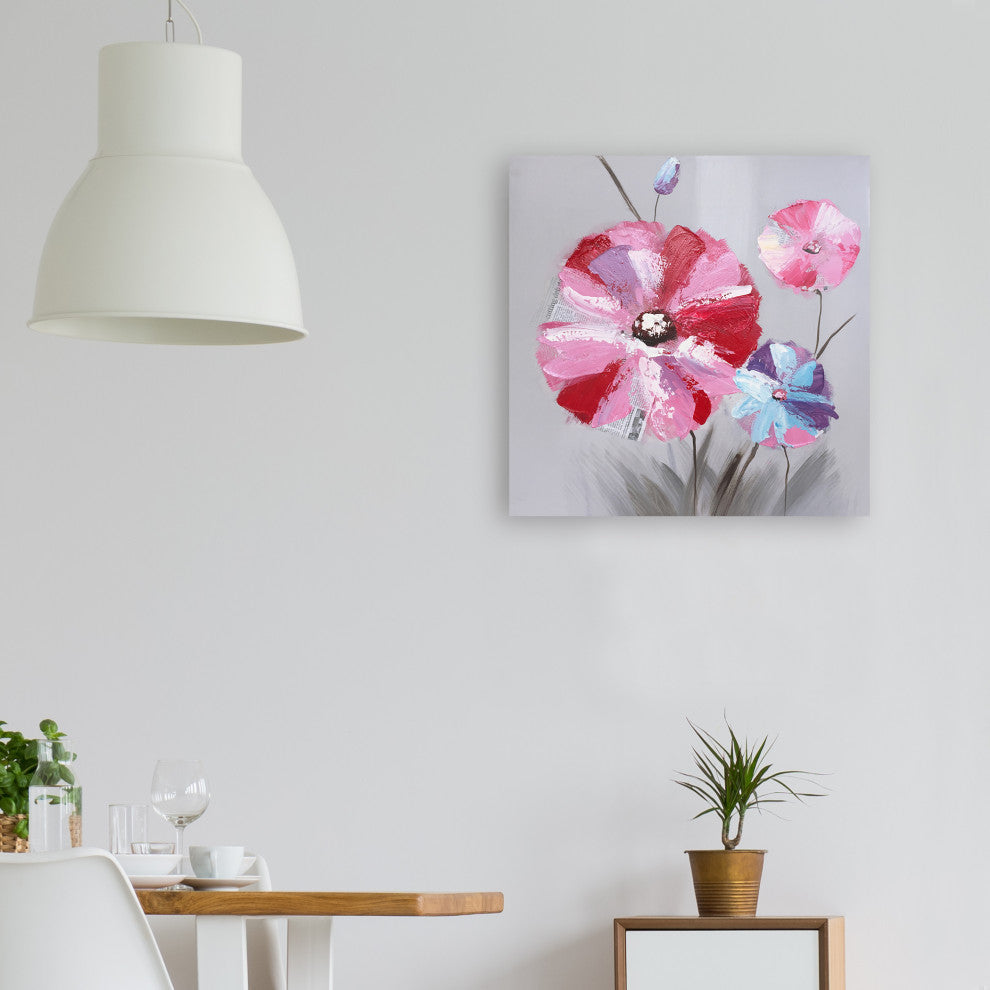 Hand Painted Flowers Wall Decor Artwork VI