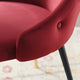 Tufted Side Dining Chair, Velvet, Red, Modern, Bistro Restaurant Hospitality