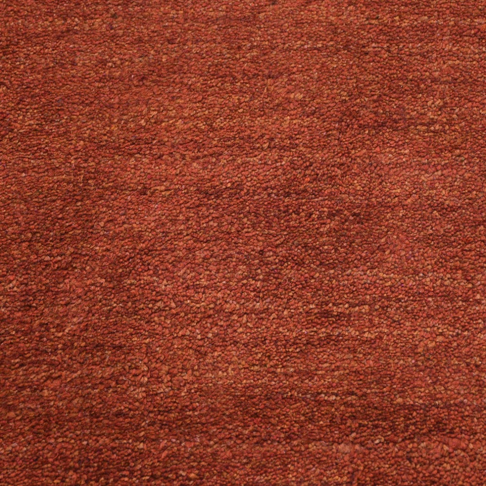 HAND KNOTTED LOOM SILK ECO-FRIENDLY AREA RUG -8'x10',Rectangle,Rust,Contemporary
