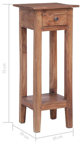 vidaXL Plant Stand Bedside Table Telephone Side Cabinet Solid Mahogany Wood