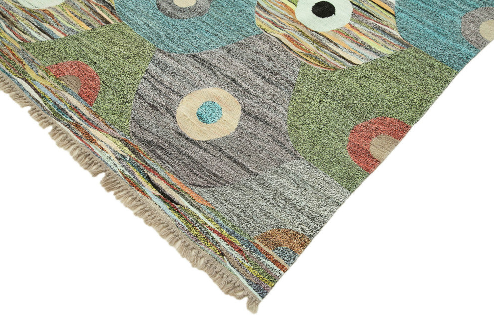 Rug N Carpet - Hand-knotted Turkish 9' 11'' x 14' 1'' Unique Wool Kilim Rug
