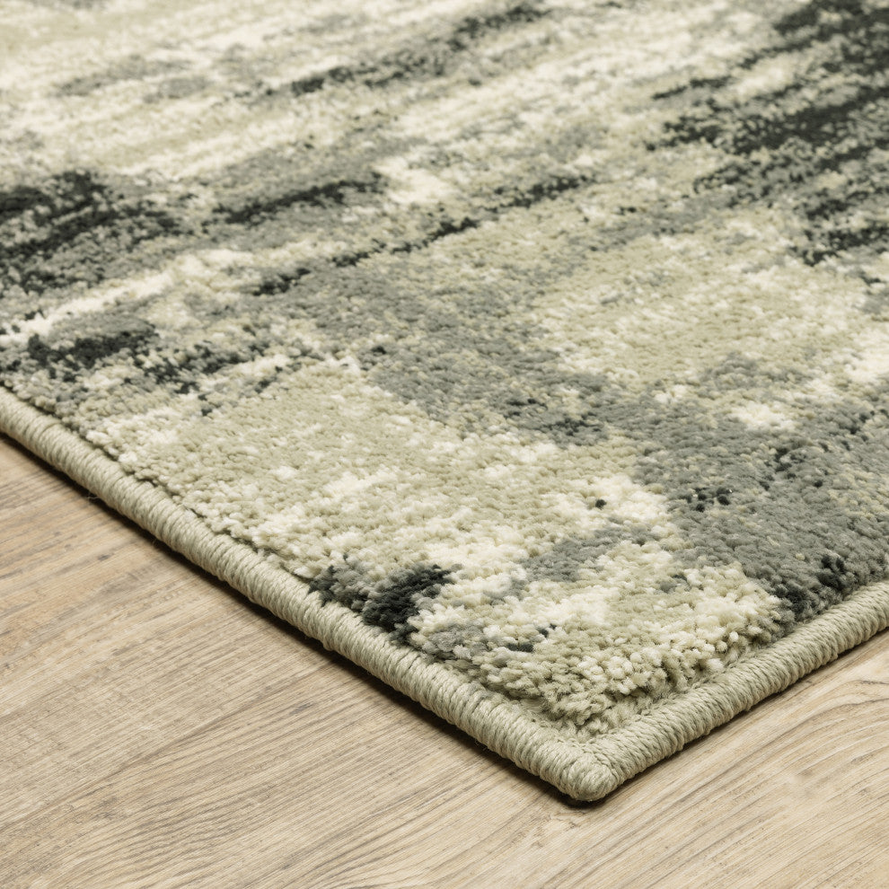 Sarasota Charcoaled Indoor Area Rug, Grey, 9'10" x 12'10"
