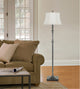 60W Madison Club Floor Lamp, Oil Rubbed Bronze Finish, Antique Beige