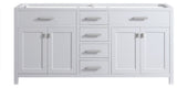 London 71-in White Bathroom Vanity Base Cabinet Without Top