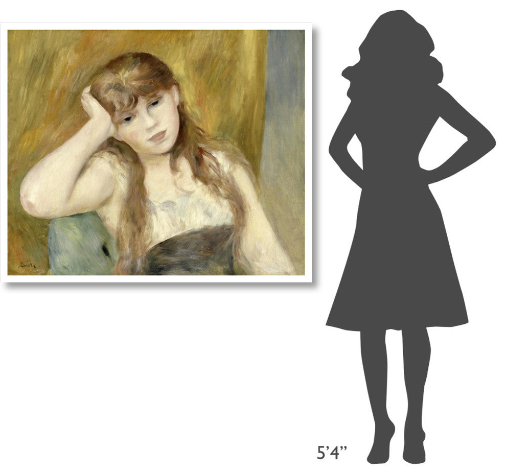 "Young Blond Girl" Digital Paper Print by Pierre-Auguste Renoir, 46"x38"