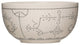 Vintage Reproduction Hand-Stamped Stoneware Bowl