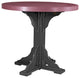 Poly Round Table, Cherrywood & Black, 4' X 4', Bar Height