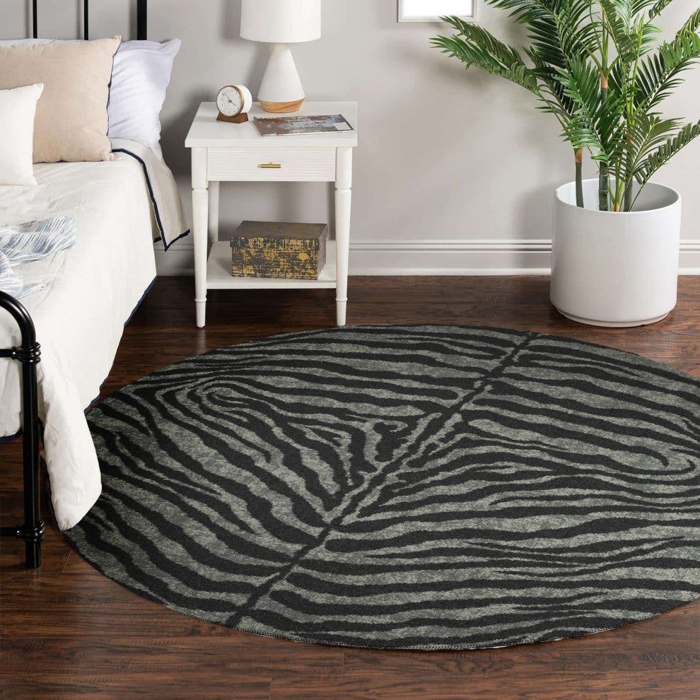 Indoor/Outdoor Mali ML1 Midnight Machine Washable 10' x 10' Round Rug