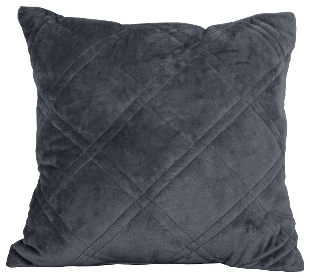 Supersoft Microplush Quilted 4-Piece Bed Spread Set, Steel Gray, King
