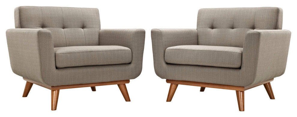 Modern Granite Engage Armchair Wood Set of 2