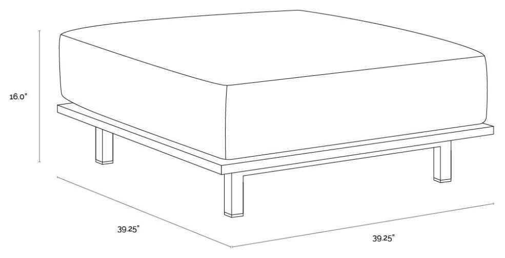 Geneve Modular Ottoman Palazzo Cream