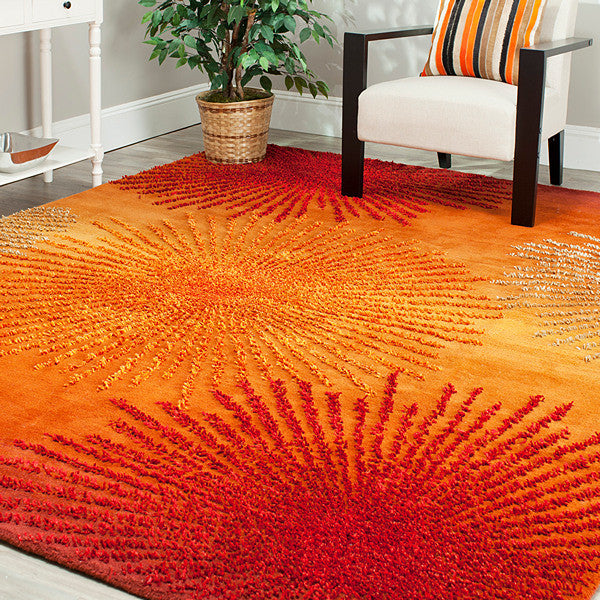 Safavieh Soho Soh712R Rug, Rust/Multi, 6'0"x6'0" Square