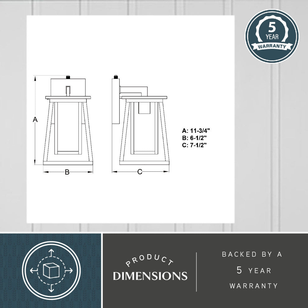 Blackwell 6.5" Outdoor Wall Light Matte Black