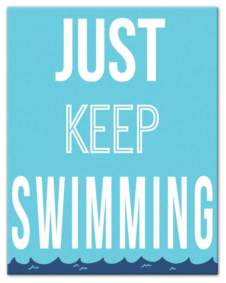 Just Keep Swimming 11x14 Canvas Wall Art