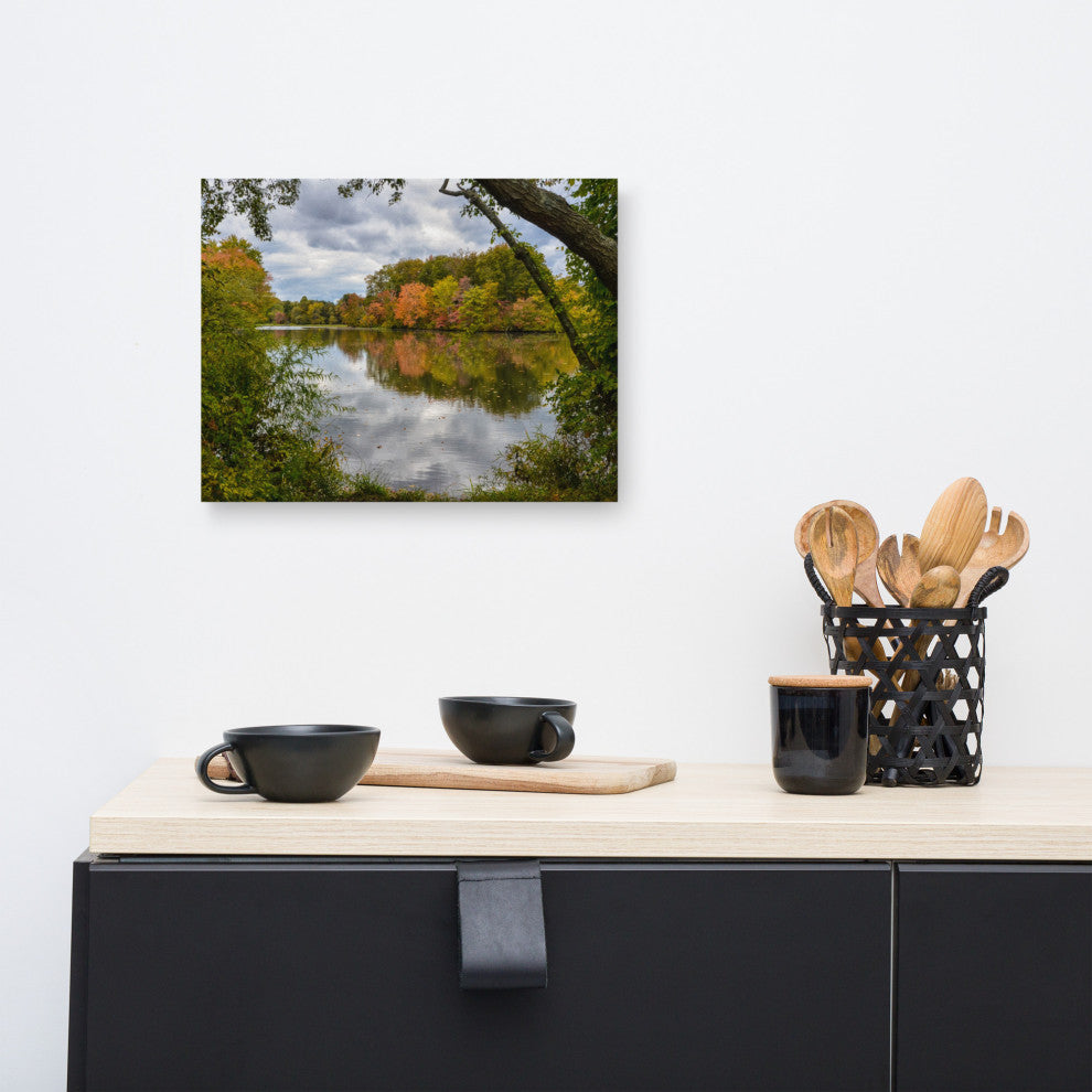 Lost in Autumn Color Landscape Photo Canvas Wall Art Print, 12" X 16"