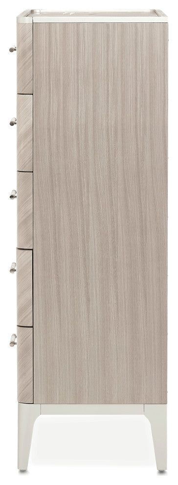 Lanterna Highboy Chest - Silver Mist