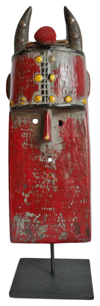 Consigned Red Toma Mask on Stand