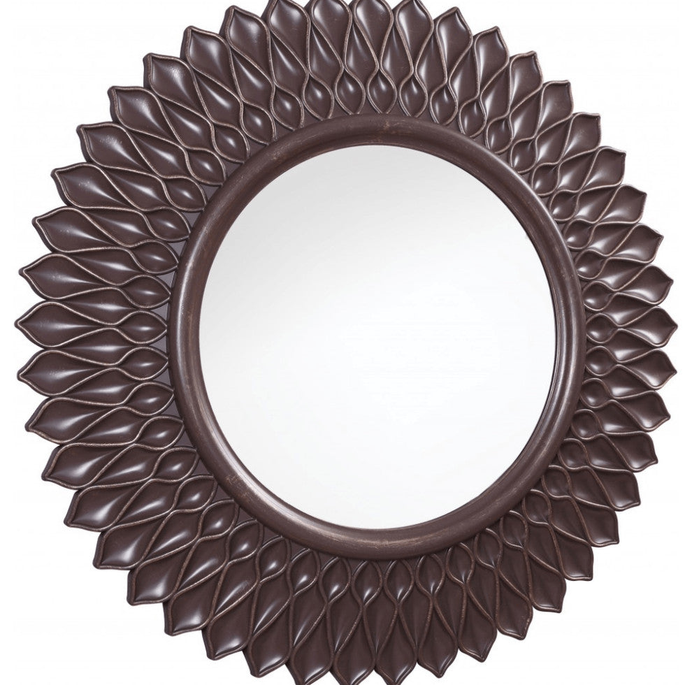 Bronze Round Accent Mirror