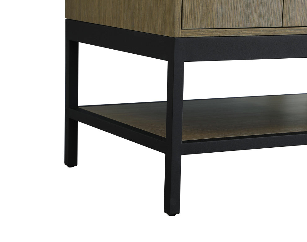 Home Living 60" Double Bathroom Vanity, Chestnut Brown