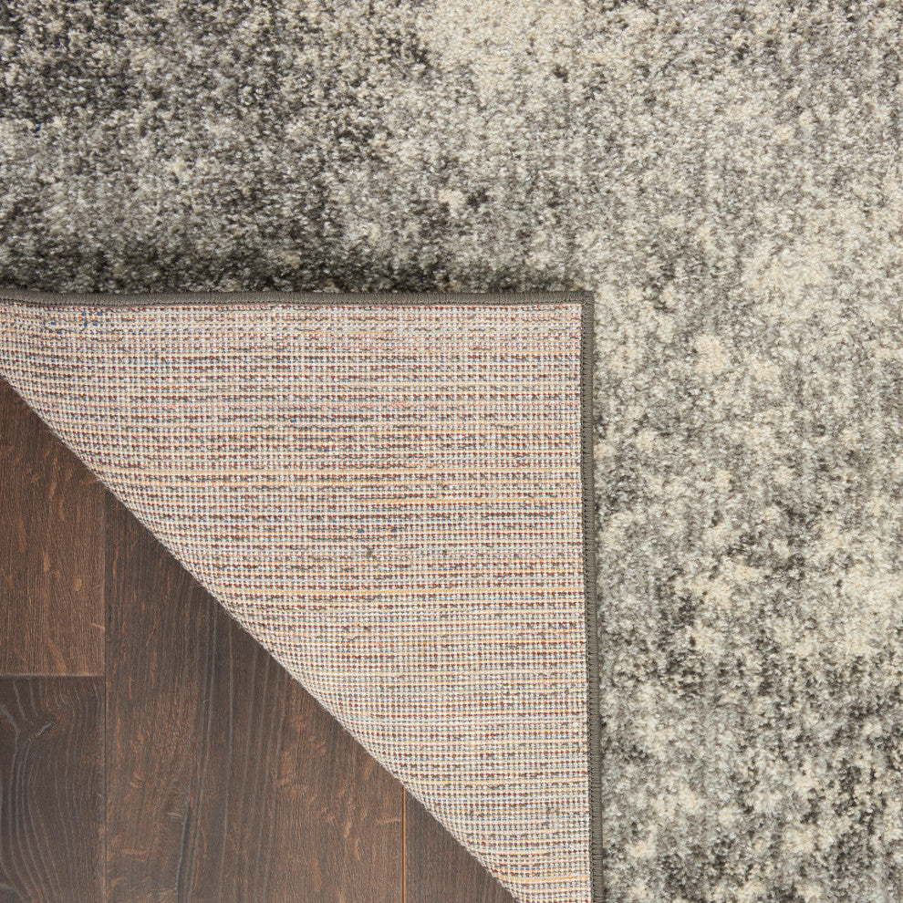 Nourison Passion 9' x 12' Charcoal Ivory Modern Indoor Area Rug