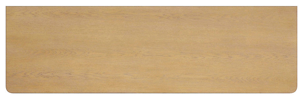 Lennon 6 Drawer Rounded Leg Dresser, Natural