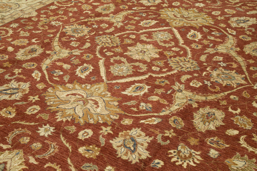 Rug N Carpet - Handwoven Oriental 12' 2" x 18' 1" Large Oushak Area Rug