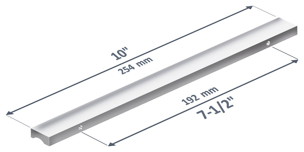 Dowell Series 3064 Handles, 10", 7.1" CTC, Chrome, 3-Pack