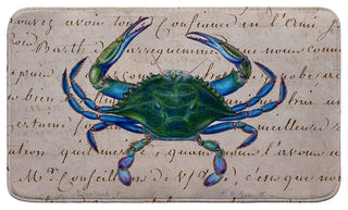 Male Blue Crab Beige Bath Mat 18x30