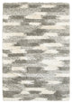 Hartley Dappled Streaks Gray and Ivory Area Rug, 5'3"x7'6"