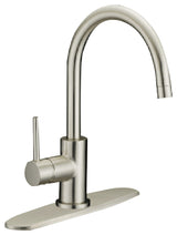 Single Handle Kitchen Faucet in Brushed Nickel Finish