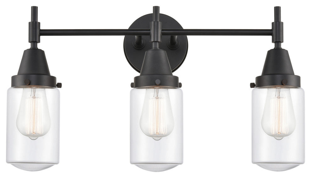 INNOVATIONS LIGHTING 447-3W-BK-G312-LED Caden 3 Light 26 inch Bath Vanity Light