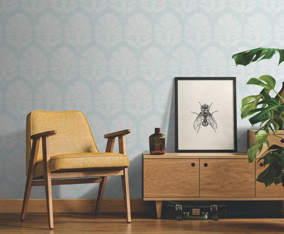 Blue & White Ottoman Fans Wallpaper
