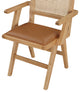 Abby Chair, Cognac, Natural Finish, Arm Chair