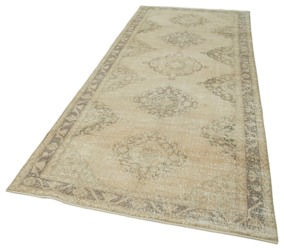 Rug N Carpet - Hand-knotted Turkish 4' 9" x 11' 3" Vintage Runner Rug