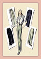 Slacks and Skirt for Summer Wear - Gallery Wrapped Canvas Art 28" x 42"