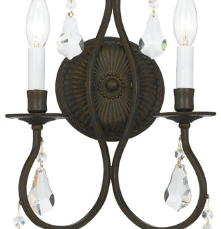 Crystorama Lighting Group 5012-CL-MWP Ashton 2 Light 18" Tall - Olde Silver