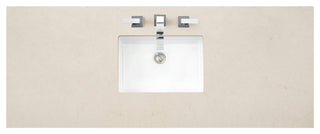 Bristol 60" Single Vanity, Whitewashed Walnut, w/ 3 CM Eternal Marfil Quartz Top
