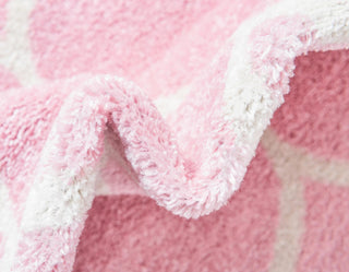 Rug Unique Loom Trellis Frieze Pink Square 6' 0 x 6' 0