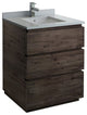 Fresca Formosa 30" Floor Standing Acacia Wood Bathroom Cabinet in Brown