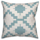 Blue and White Aztec 18x18 Throw Pillow