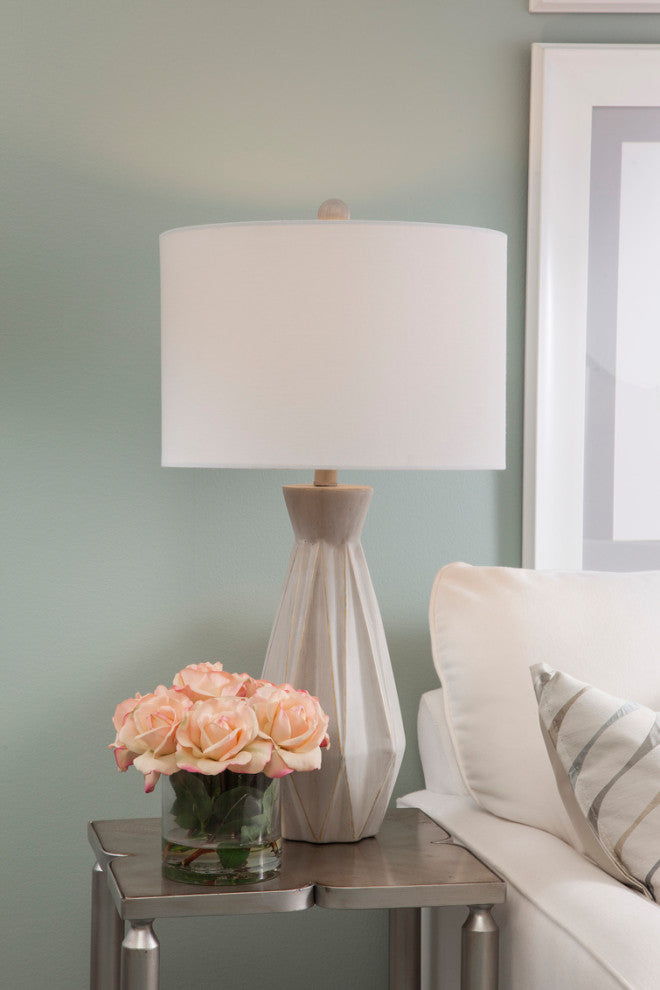 Branka Table Lamp - Cement with Gold