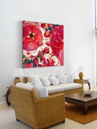 "Pomegranate" Painting Print on Wrapped Canvas