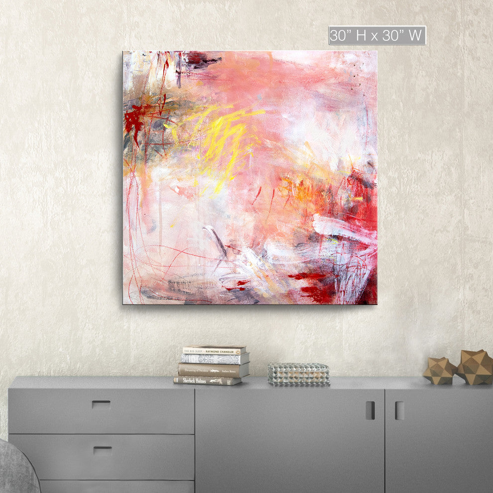 Ready2HangArt 'Rose Water I' Abstract Canvas Wall Art