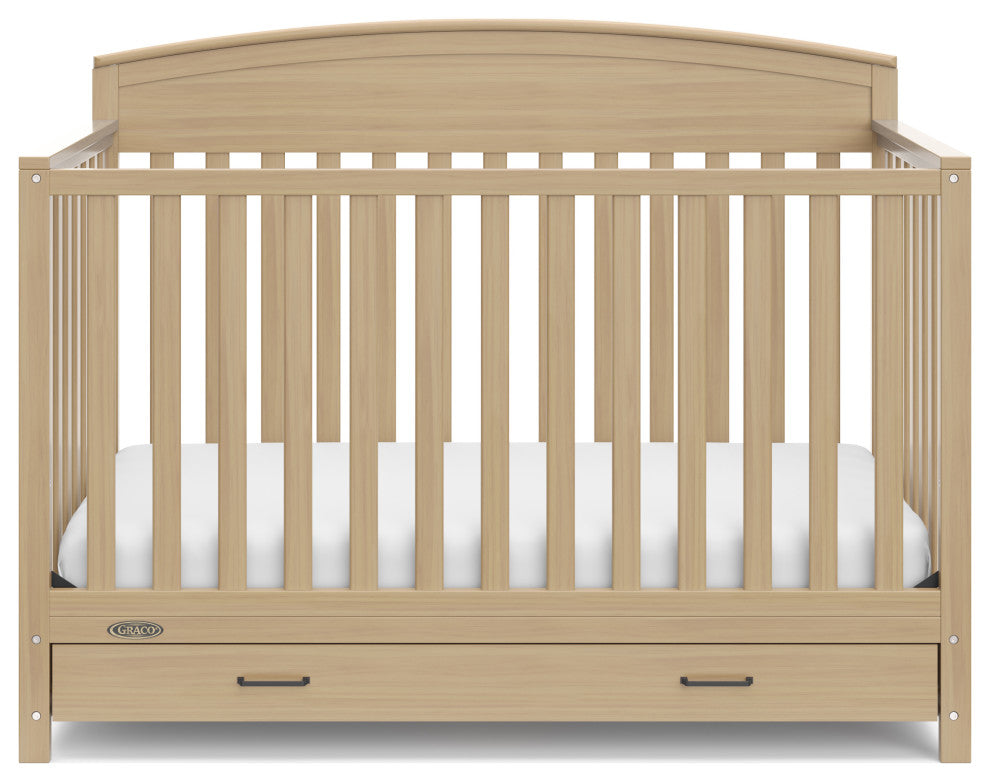 Graco Benton 5-in-1 Convertible Crib With Drawer, Driftwood