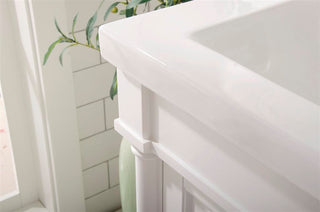 Legion Furniture Evarly Single-Sink Vanity, White, 24"