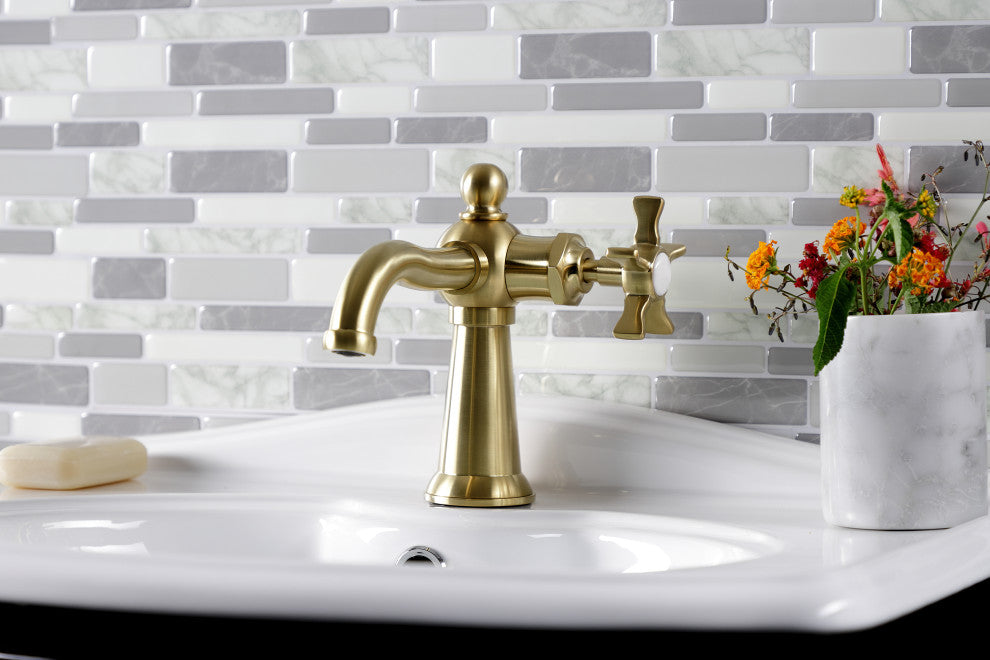 Kingston Brass KS3547NX Single-Handle Bathroom Faucet, Push Pop-Up