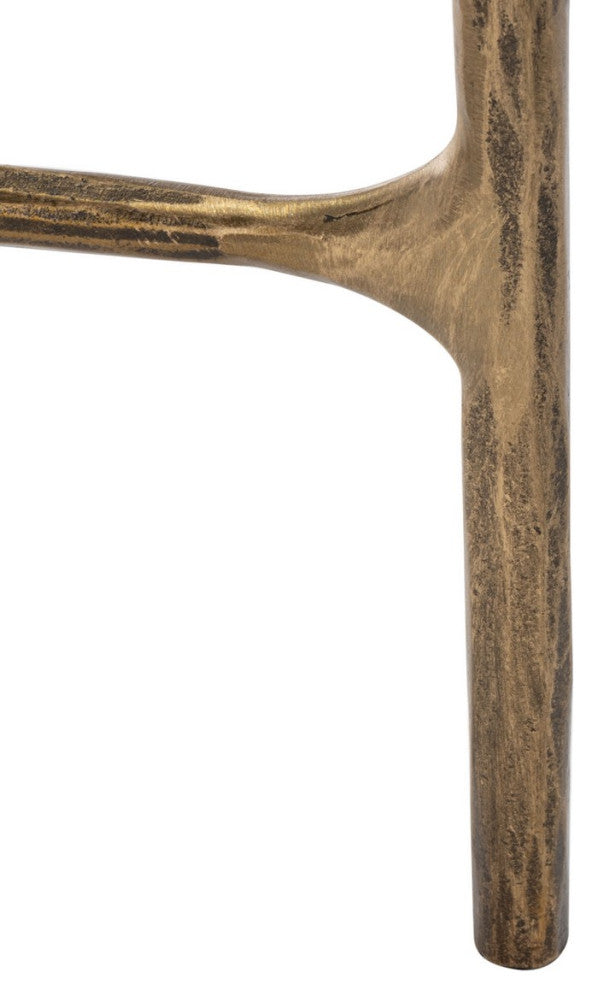 Safavieh Couture Jessa Forged Metal Round End Table, Brass